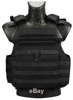 CATI ARMOR 4 PC AR600 AR500 Body Armor Black MOPC Vest 3 III TRUE Level 3+