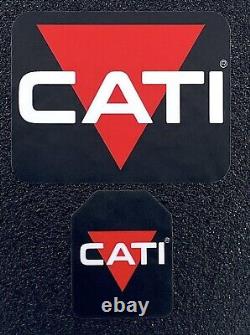 CATI500 AR500 LEVEL 3 PATENTED MULTICURVE ARMOR PLATES PAIR with 6x6 sides BLACK