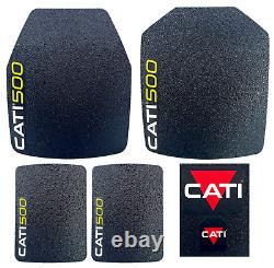 CATI500 AR500 LEVEL 3 PATENTED MULTICURVE ARMOR PLATES PAIR with 6x8 sides SWAG