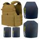 Coyote Cati Ar500 Body Armor Base Coat Set 10x12s & 6x8 Side Plates Carrier