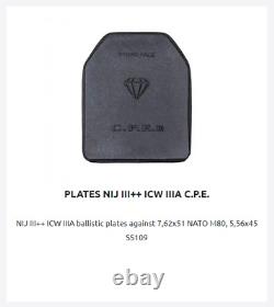 CPE diamond level III+ ICW armor plate set and IIIA backers