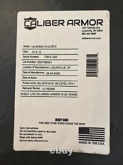 Caliber Armor AR550 III+ Multi-Curve Steel Body Armor with PolyShield Spall Coat