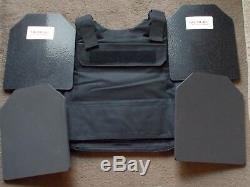 Carrier Vest M-2XL+2-10x12 curved level 3 Plates +2 Free 10mm Trauma Pads New