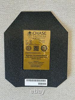 Chase Tactical AR1000 Level III Rifle Armor Plate NIJ 10X12 Shooter's Cut 2x