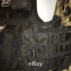 Condor Tactical MOPC Black 10x12 Steel Plates AR500 With All Molle Shown