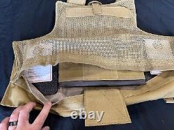 Coyote Tan FDE Tactical Vest Plate Carrier With Plates- 2 10x12 Front/back &Sides