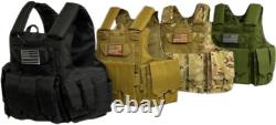 Coyote Tan FDE Tactical Vest Plate carrier with 2 Curved 10x12 Plates- Lvl III