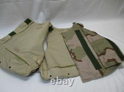 DESERT CAMOUFLAGE BODY ARMOR PLATE CARRIER MADE DCU WithKEVLAR INSERTS XL VEST