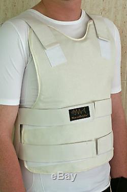 Detective VIP White Bulletproof Vest Body Armor Protection Level IIIA Size L