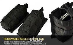 Force Recon Black Storm Tactical Vest Plate Carrier With Level III+ Armor Plates