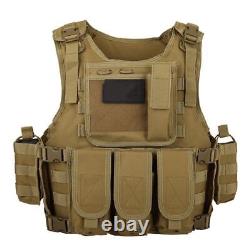 Force Recon Desert Fox Tan Tactical Vest Plate Carrier WithLevel III L3 Armor