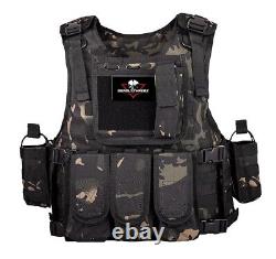 Force Recon Ghost Camo Tactical Vest Plate Carrier Level III Armor WithSide Plates