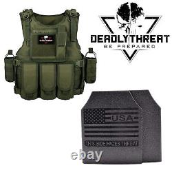 Force Recon Phantom Sage Tactical Vest Plate Carrier With Level III Armor Plates