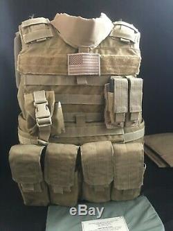 Full Heavy Body Armor Plate Carrier Vest Level III A Bulletproof USMC Real Deal