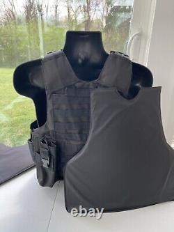 Green2 Tactical Black Vest With Level 3a Soft Armor Inserts