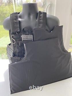 Green2 Tactical Black Vest With Level 3a Soft Armor Inserts