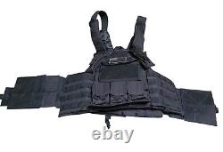 Green2tactical Black XXL Tactical Vest Plate Carrier With Level III Armor Plates