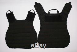 III level Body Armor Plate Carrier Vest MOLLE, color Black