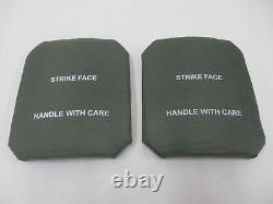 IMPROVED (2) BODY ARMOR SIDE PLATES LEFT & RIGHT LEVEL III CERAMICS 7x8 STRIKE