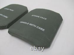 IMPROVED (2) BODY ARMOR SIDE PLATES LEFT & RIGHT LEVEL III CERAMICS 7x8 STRIKE