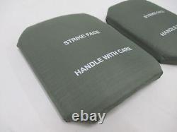 IMPROVED (2) BODY ARMOR SIDE PLATES LEFT & RIGHT LEVEL III CERAMICS 7x8 STRIKE