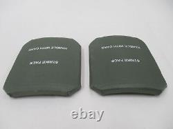 IMPROVED (2) BODY ARMOR SIDE PLATES LEFT & RIGHT LEVEL III CERAMICS 7x8 STRIKE