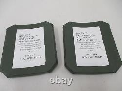 IMPROVED (2) BODY ARMOR SIDE PLATES LEFT & RIGHT LEVEL III CERAMICS 7x8 STRIKE