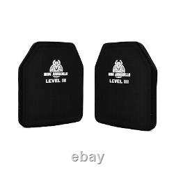 IRON ARMADILLO Level III RF1 10x12 Lightweight 3lbs Rifle Armor Plate PAIR