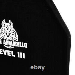 IRON ARMADILLO Level III RF1 10x12 Lightweight 3lbs Rifle Armor Plate PAIR