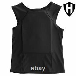 L Black Bullet proof concealable T-shirt Body Armor NIJ Level IIIA 3A video