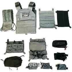 LBX Tactical Armatus II Plate Carrier, Banger Panel w Radio & Med Pouch, Dangler