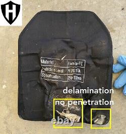 Level 3+++ black tip resistant ballistic plate, body armor 10x12 Ceramic