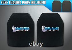 Level 3A+ 10x12 Lightweight 1.2 Lbs/ea Ballistic Hard Armor Plates Pair