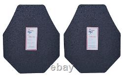 Level III AR500 Steel Body Armor Pair 10x12 Modified Curved Lightweight Coated