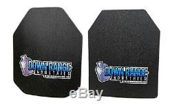 Level III Body Armor Plates Pair-Curved 10x12 Swimmer Front/SAPI Back SHIPS FAST