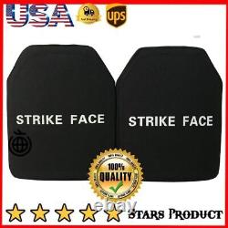 Level III Bulletproof Vest Ceramic UHMWPE Armor Ballistic Plate 10X1218mm 2Pc