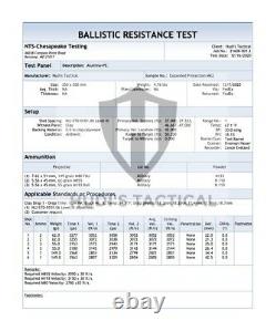 Level III+ bullet proof ballistic plate, body armor 11x14 lab tested & video