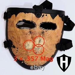 Level IIIA 3A Ballistic Face Mask, Bulletproof made with Kevlar. 357mag video