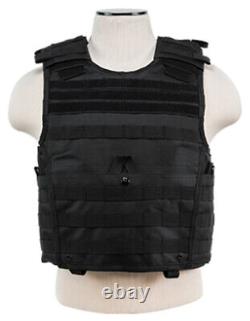 Level IIIA 3A Body Armor Inserts Bullet Proof Vest Exp BLACK M-XXL 11x14