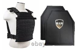 Level IIIA 3A Body Armor Inserts Bullet Proof Vest FA Vest -Black 10x12s