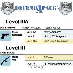 Level IIIA Vest (LG) New with2 POLICE Grade Plates Certified & Ballistic tested