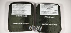 Lot Of 2 Strike Face Body Armor Side Plate Level III Ceramic Cif Turn In