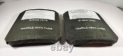 Lot Of 2 Strike Face Body Armor Side Plate Level III Ceramic Cif Turn In