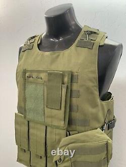 M-4x Bulletproof Vest FREE 3A Insert Plates Body Armor Carrier Tactical Huge