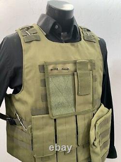 M-4x Bulletproof Vest FREE 3A Insert Plates Body Armor Carrier Tactical Huge