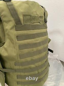 M-4x Bulletproof Vest FREE 3A Insert Plates Body Armor Carrier Tactical Huge