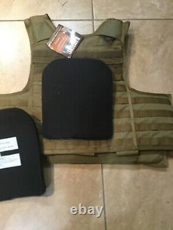 MED tactical BODY ARMOR BALLISTIC VEST comes with soft and hard armor lvl III+