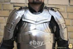 Medieval Larp Titan steel armor Shoulder Fantasy Set Pair Of Pauldrons III