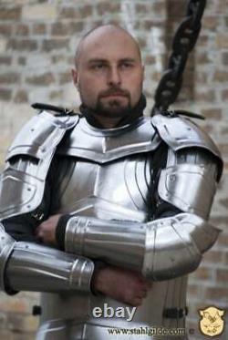 Medieval Larp Titan steel armor Shoulder Fantasy Set Pair Of Pauldrons III