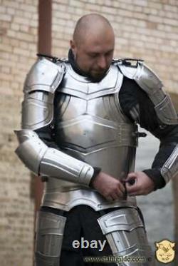 Medieval Larp Titan steel armor Shoulder Fantasy Set Pair Of Pauldrons III